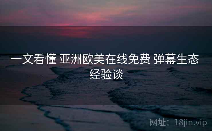 一文看懂 亚洲欧美在线免费 弹幕生态 经验谈 第1张 一文看懂 亚洲欧美在线免费 弹幕生态 经验谈 第1张