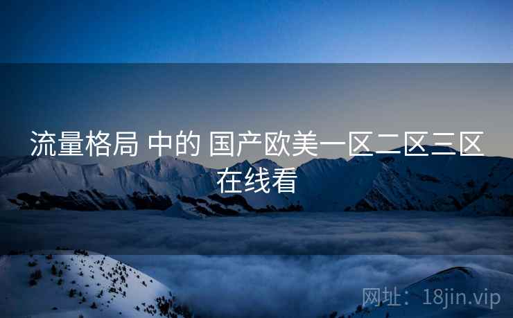 流量格局 中的 国产欧美一区二区三区在线看  第2张